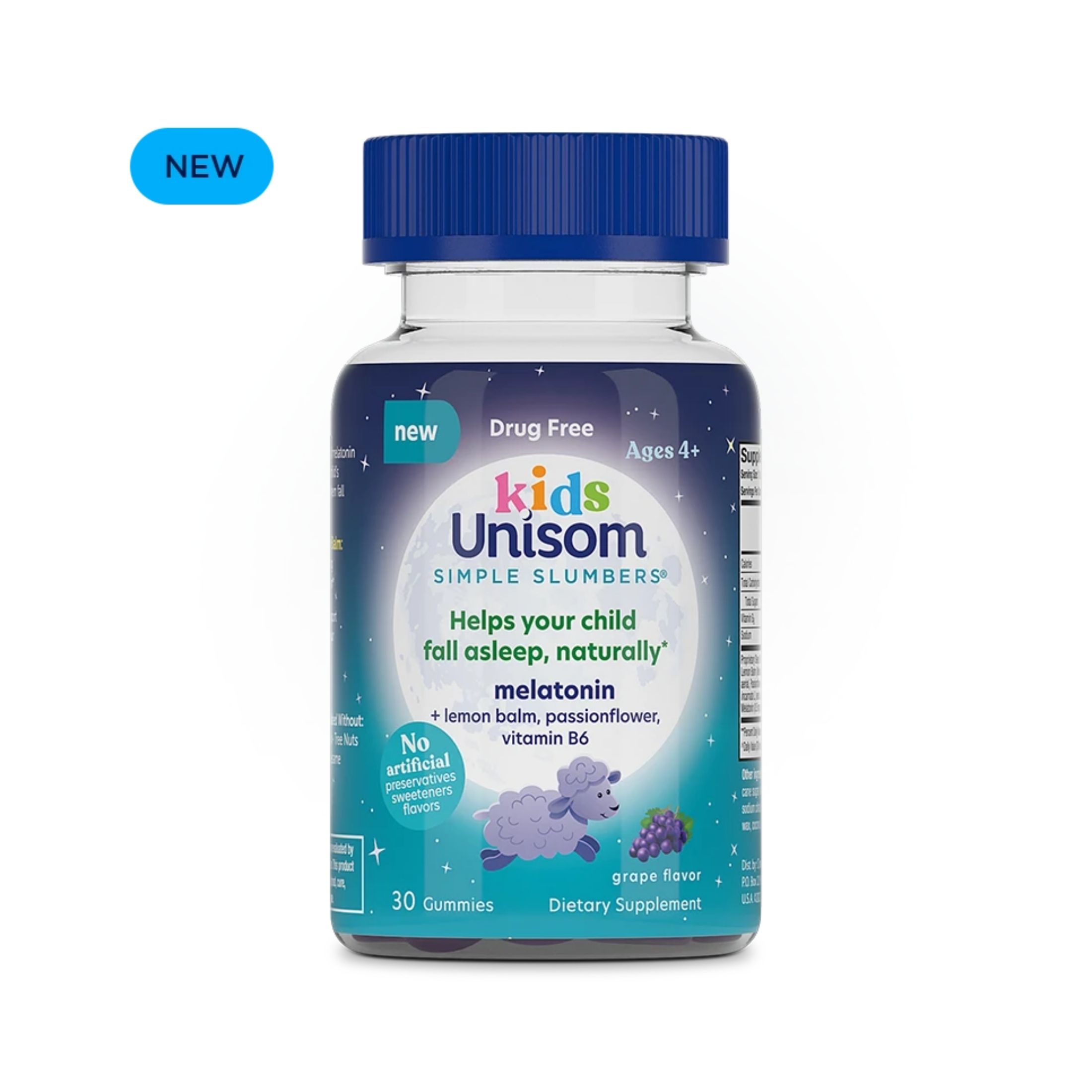 Unisom Simple Slumbers Melatonin, Gummies, Kids, Grape Flavor