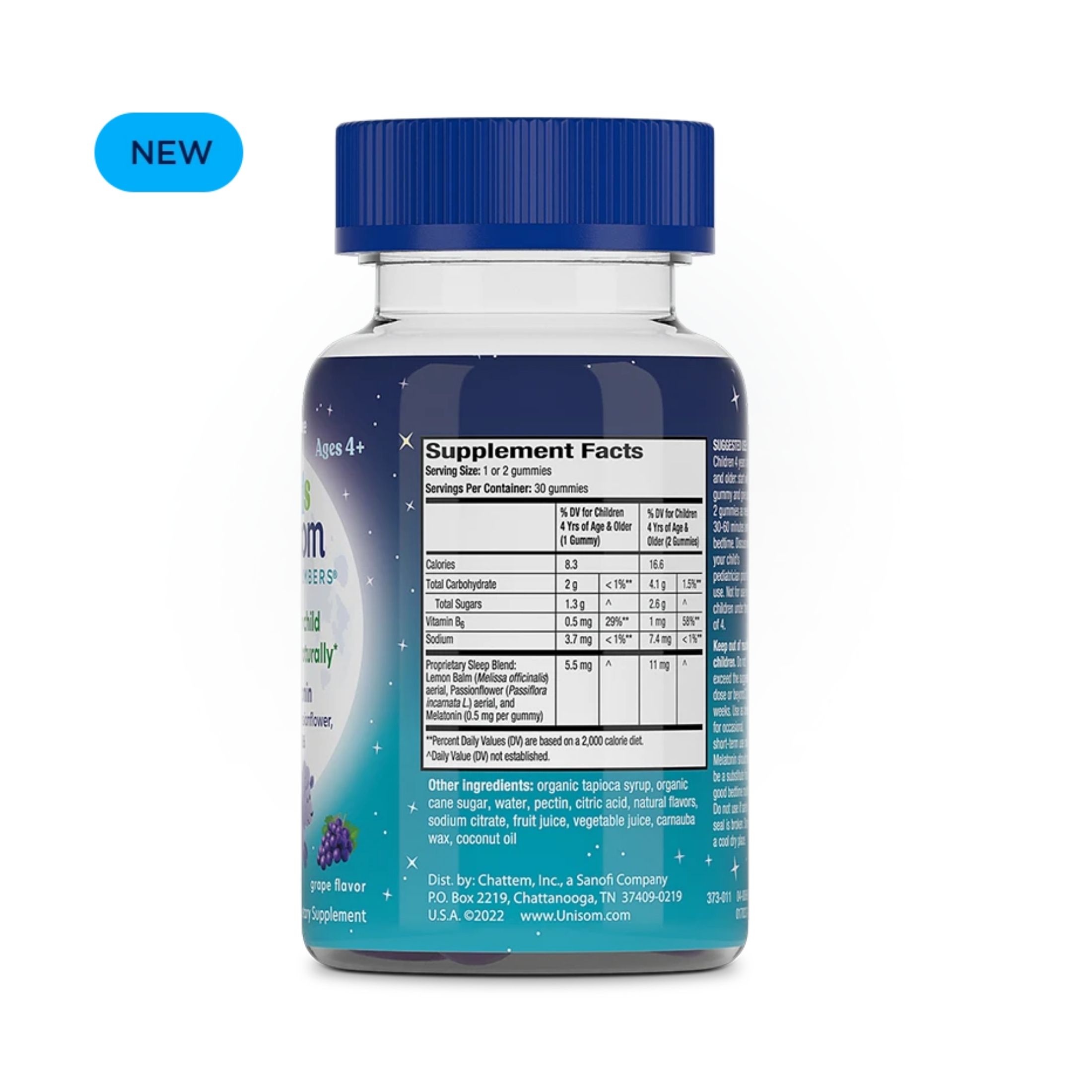 Unisom Simple Slumbers Melatonin, Gummies, Kids, Grape Flavor