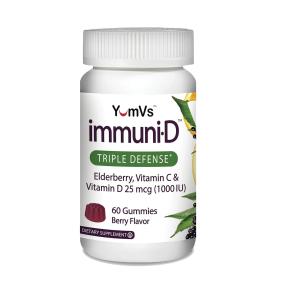 Yum-V S Immune Standardized Elderberry All-Natural, Vitamin C & Zinc 50 Gummies