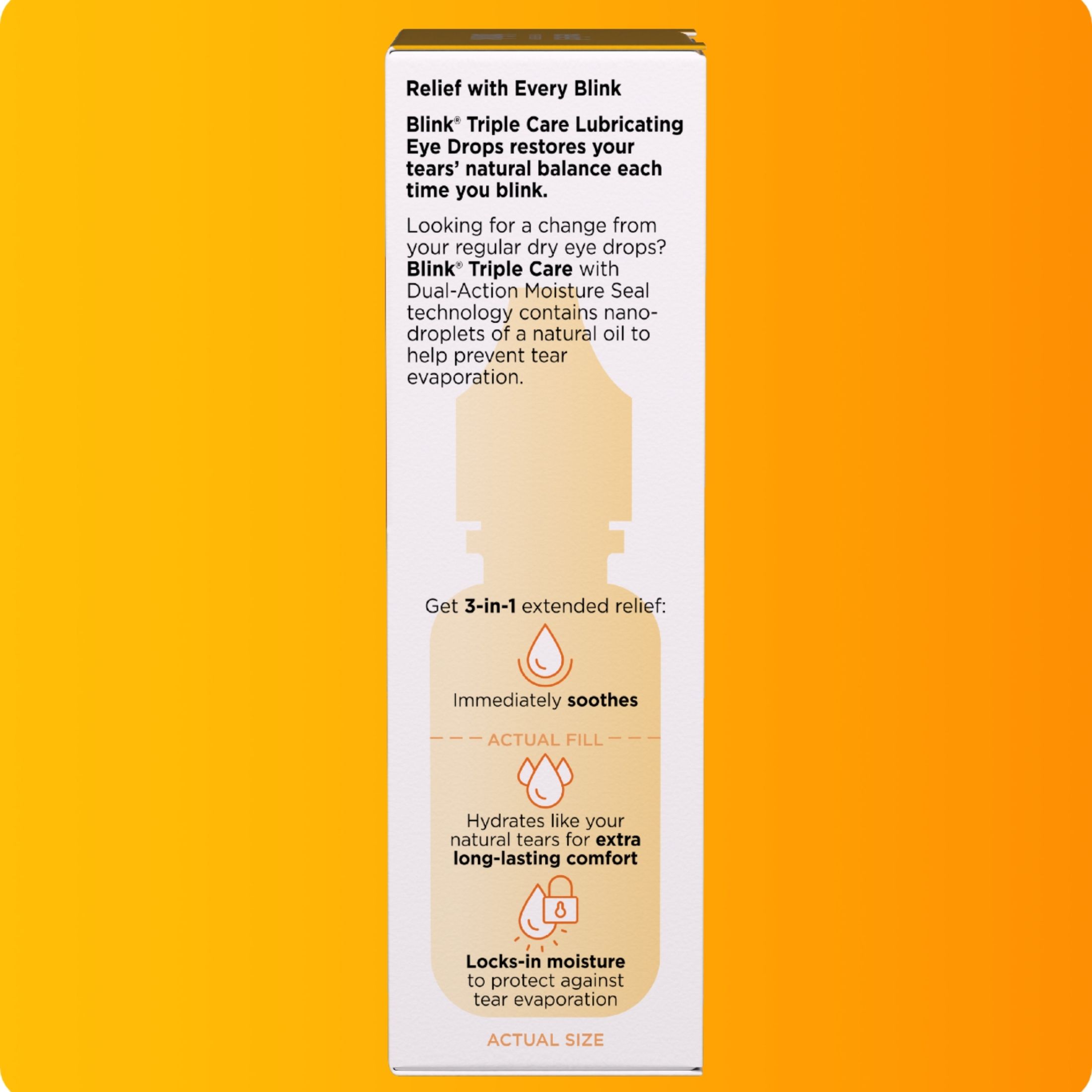 Blink Triple Care Lubricating Dry Eye Drops .34 Oz Ea, Moderate-Severe