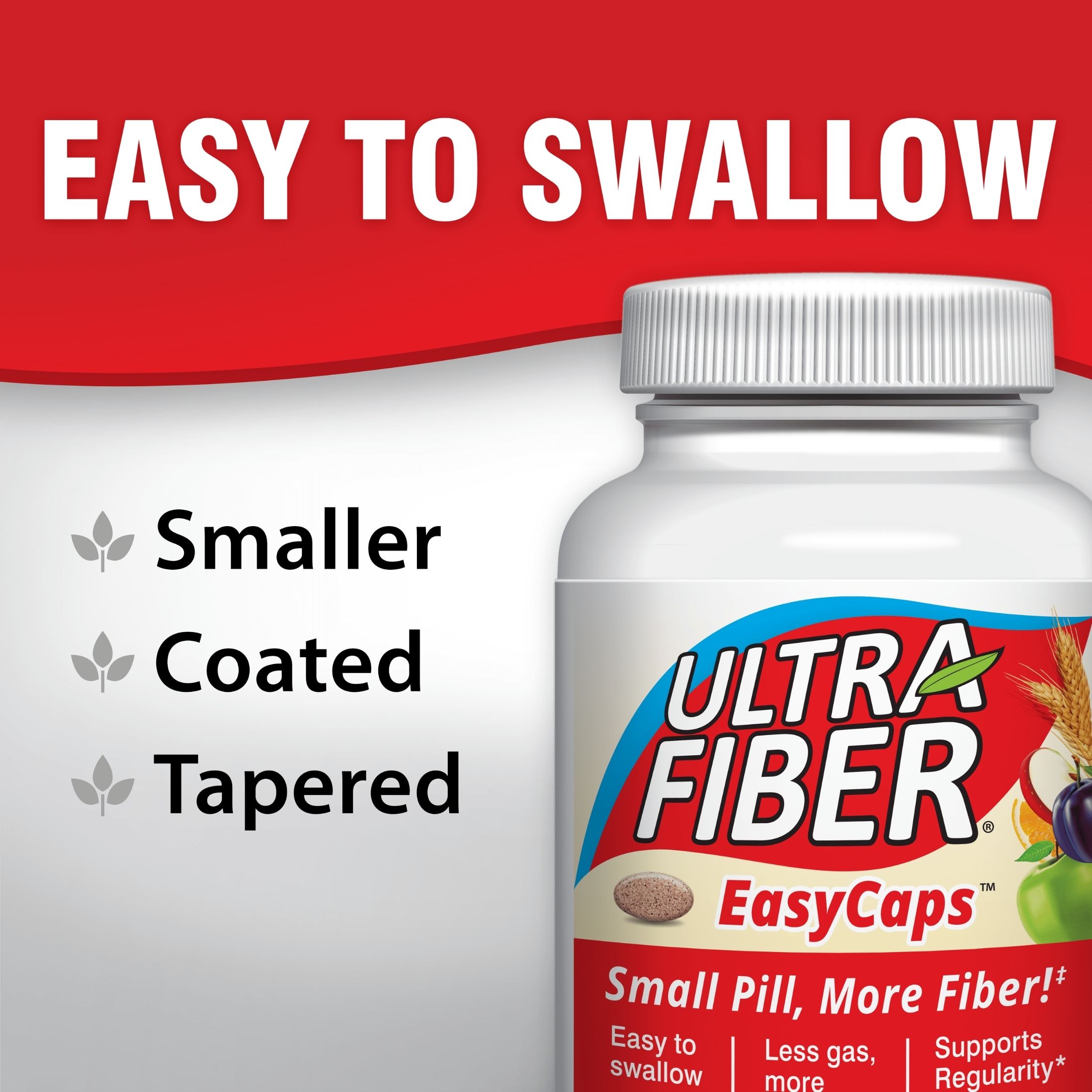 Ultra-Fiber Caplets - The Small Pill With More - Support For Regularity – 150ct