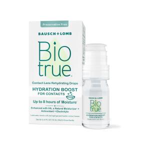 Biotrue Contact Lens Rehydrating Drops, Preservative Free, Hydration Boost 0.33 Fl Oz