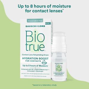 Biotrue Contact Lens Rehydrating Drops, Preservative Free, Hydration Boost 0.33 Fl Oz