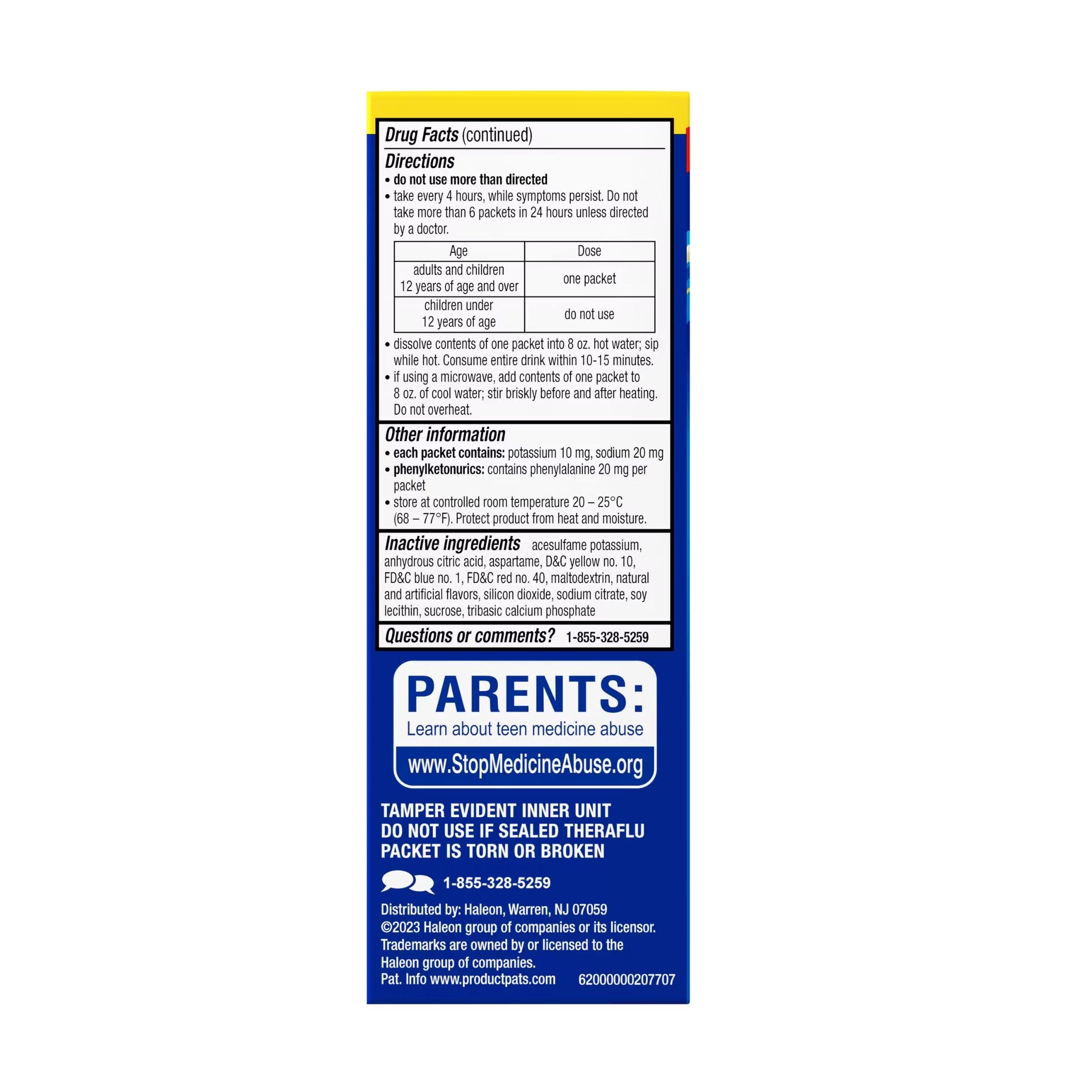 Theraflu Multi-symptom Severe Cold Relief Powder - Acetaminophen - Green Tea & Honey Lemon - 6ct