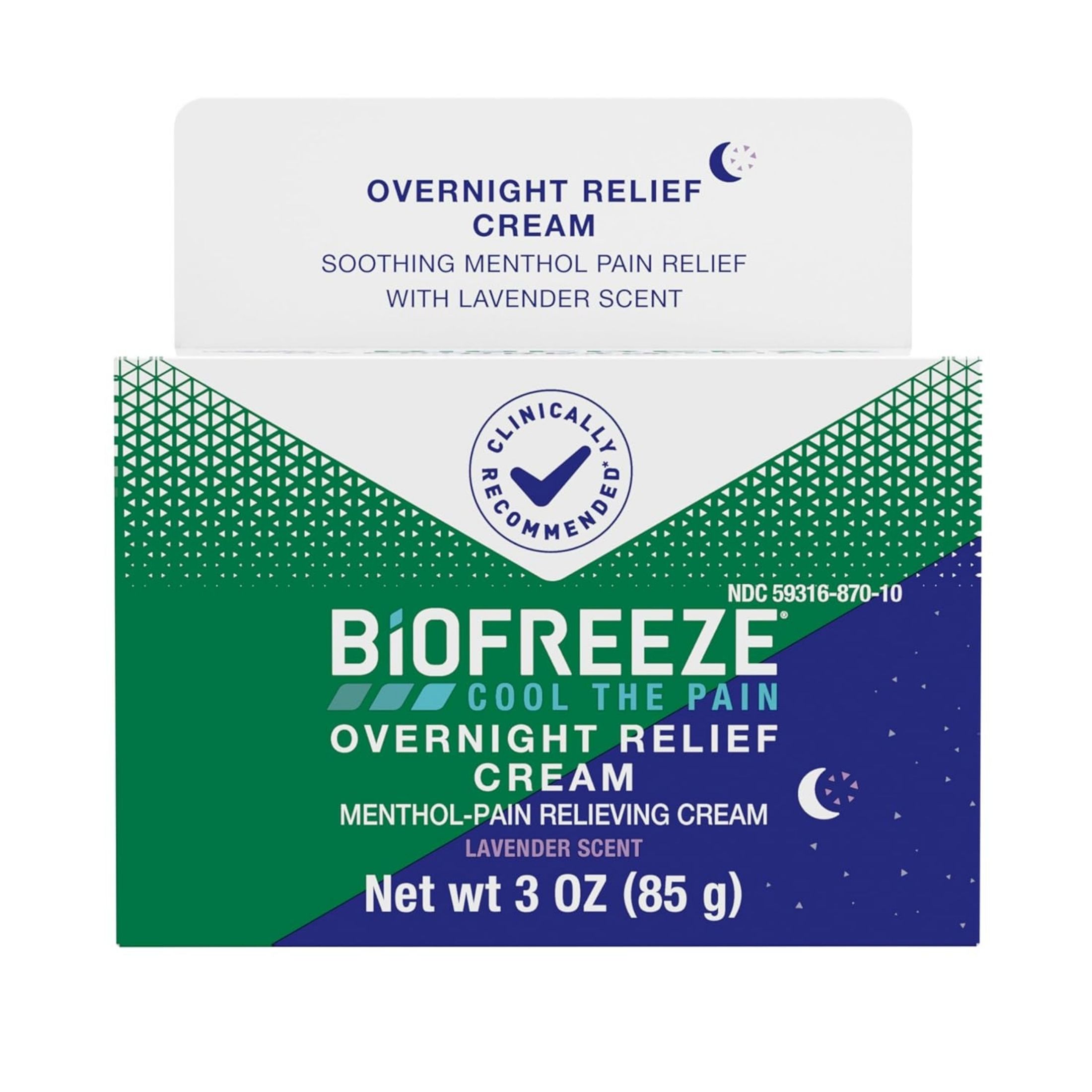 Biofreeze Menthol Pain Relief Cream 3 Oz Box