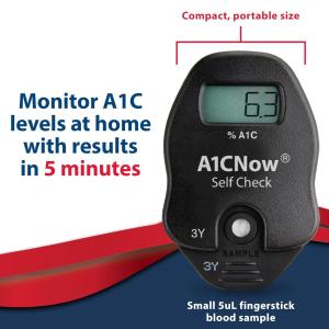 Trividia Health True A1CNow Self-Check Glucose Monitor W 2 Tests Exp 11/2024