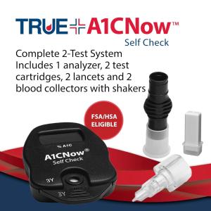 Trividia Health True A1CNow Self-Check Glucose Monitor W 2 Tests Exp 11/2024