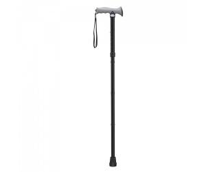 Drive Medical Adjustable Lightweight Black Folding Cane With Gel Hand Grip