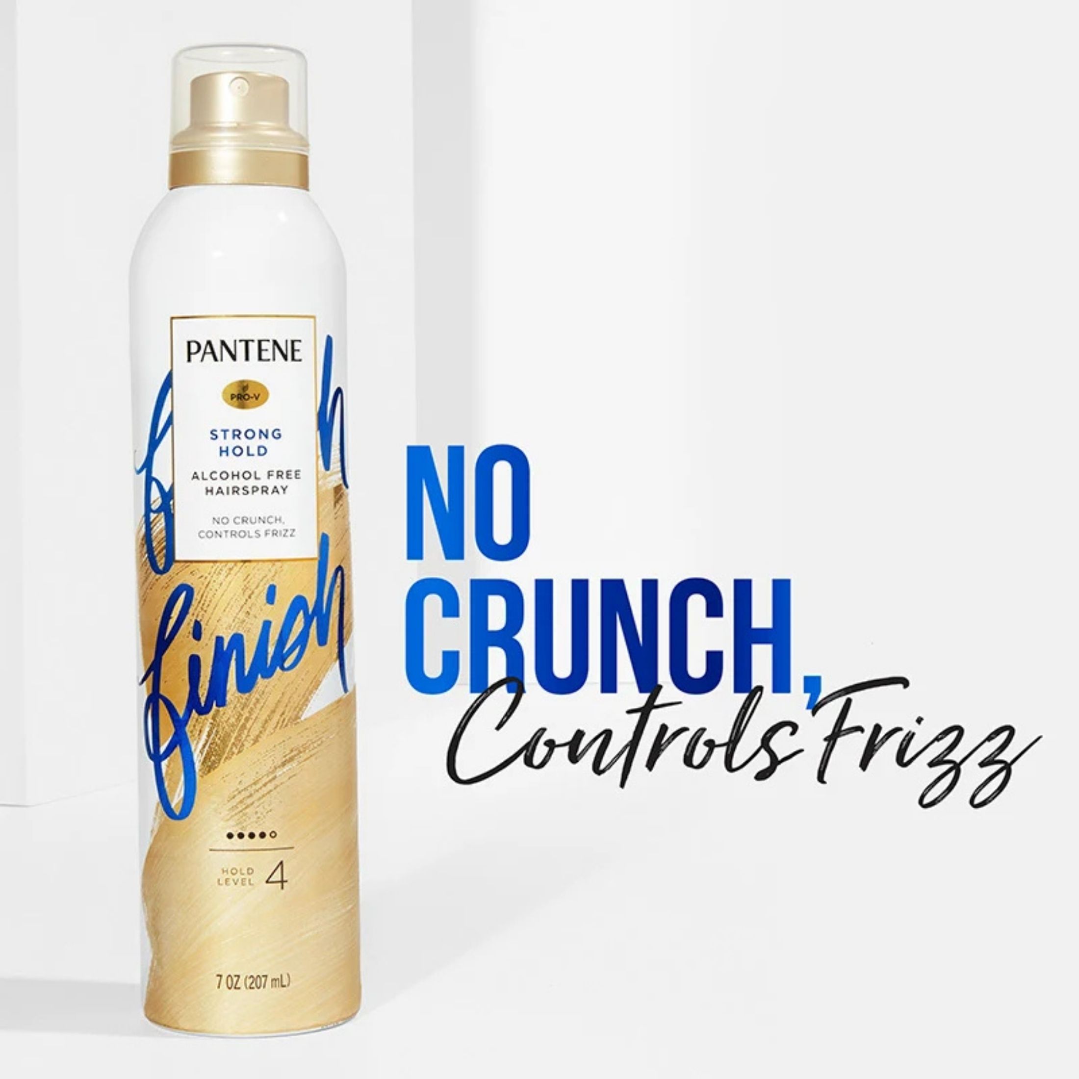 Pantene Strong Hold Aerosol Hairspray, Level 4 Alcohol Free