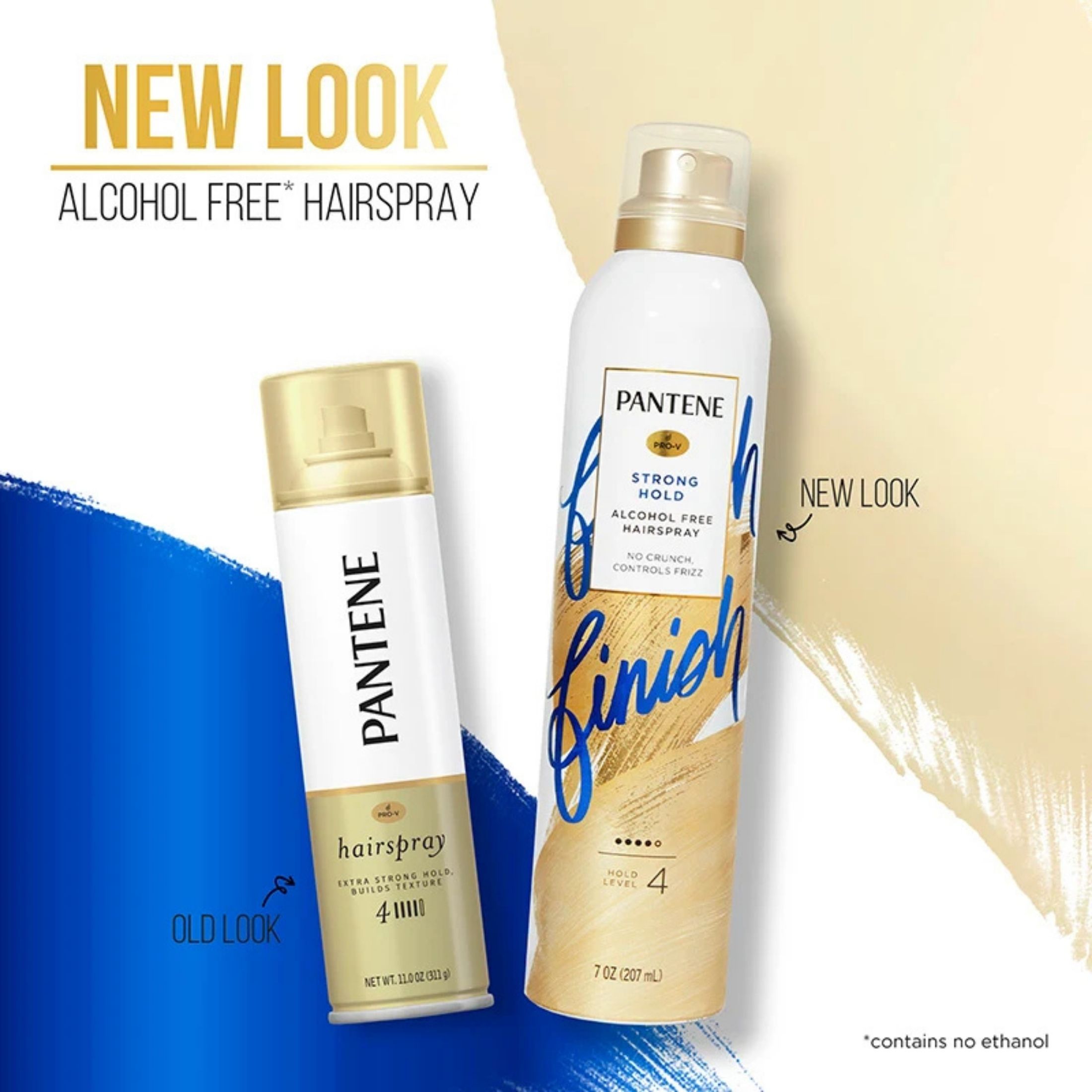 Pantene Strong Hold Aerosol Hairspray, Level 4 Alcohol Free