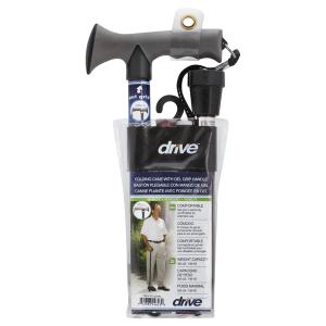 Drive Medical Adjustable Lightweight Red Crackle Folding Cane With Gel Hand Grip