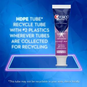 Crest 3D White Advanced Toothpaste, Radiant Mint - 3.3 Ounce