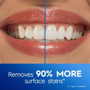 Crest 3D White Advanced Teeth Whitening Toothpaste, Radiant Mint - Trial Size - 2.4 Oz