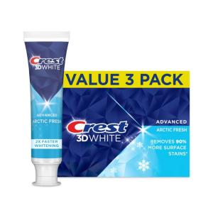 Crest 3D White Advanced Arctic Fresh Whitening Toothpaste, 3.3 Oz