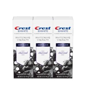 Crest Toothpaste, Anticavity, Fluoride, Invigorating Mint, Deep Clean, Charcoal, Whitening Therapy 4.6 Oz