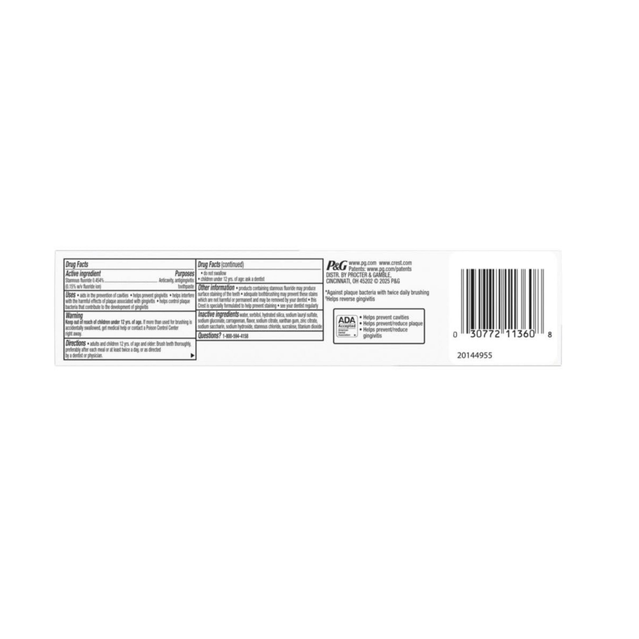 Crest Pro Health Gum Detoxify Deep Clean Toothpaste