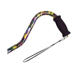Alex Orthopedic Offset Adjustable Aluminum Cane Foam Grip Handle - Butterfly