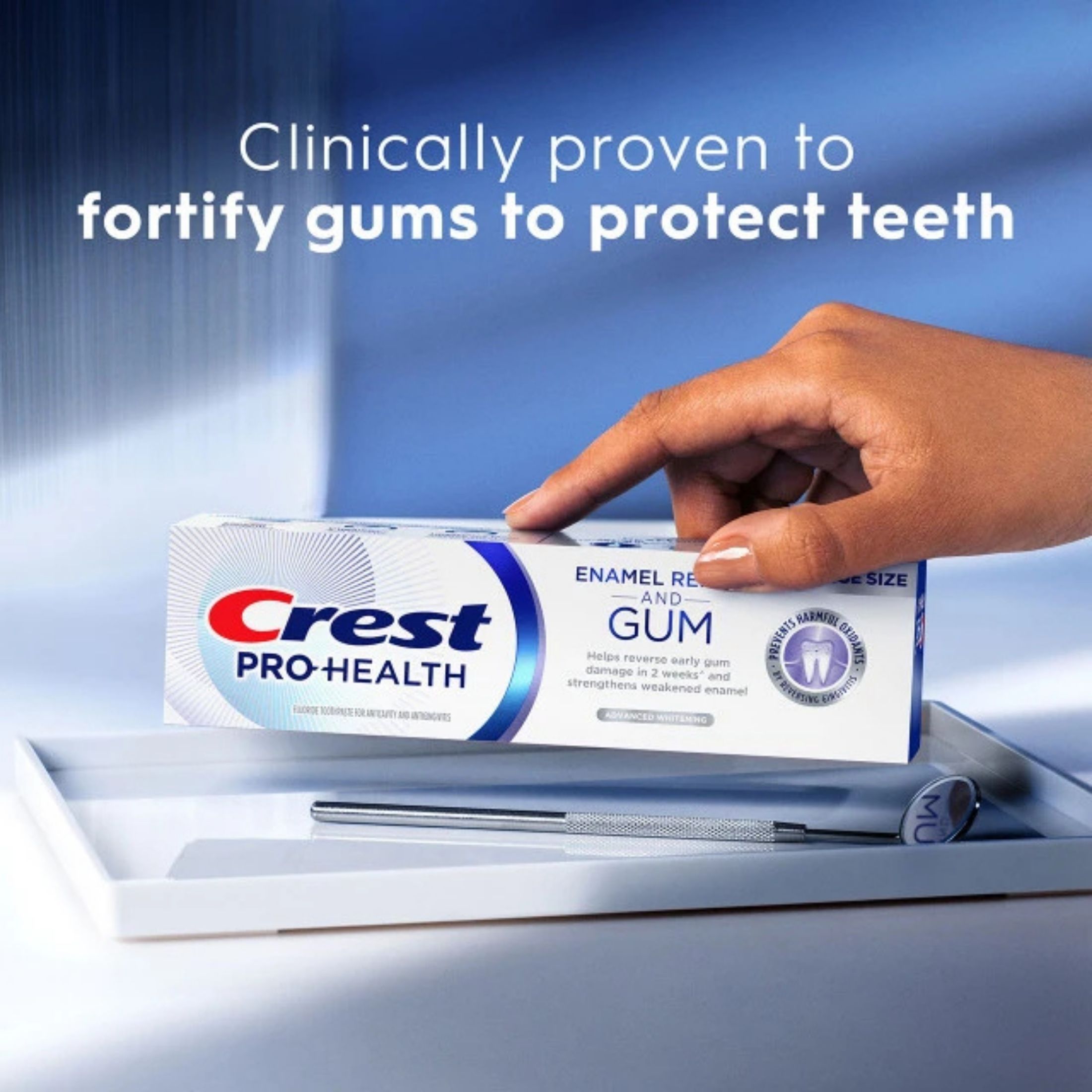 Crest Toothpaste, Enamel Repair And Gum, Advanced Whitening, Large Size 4.8 Oz