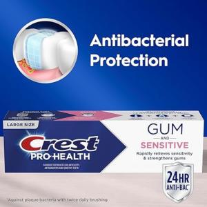 Crest Toothpaste, Sensitive And Gum, All Day Protection, Large Size