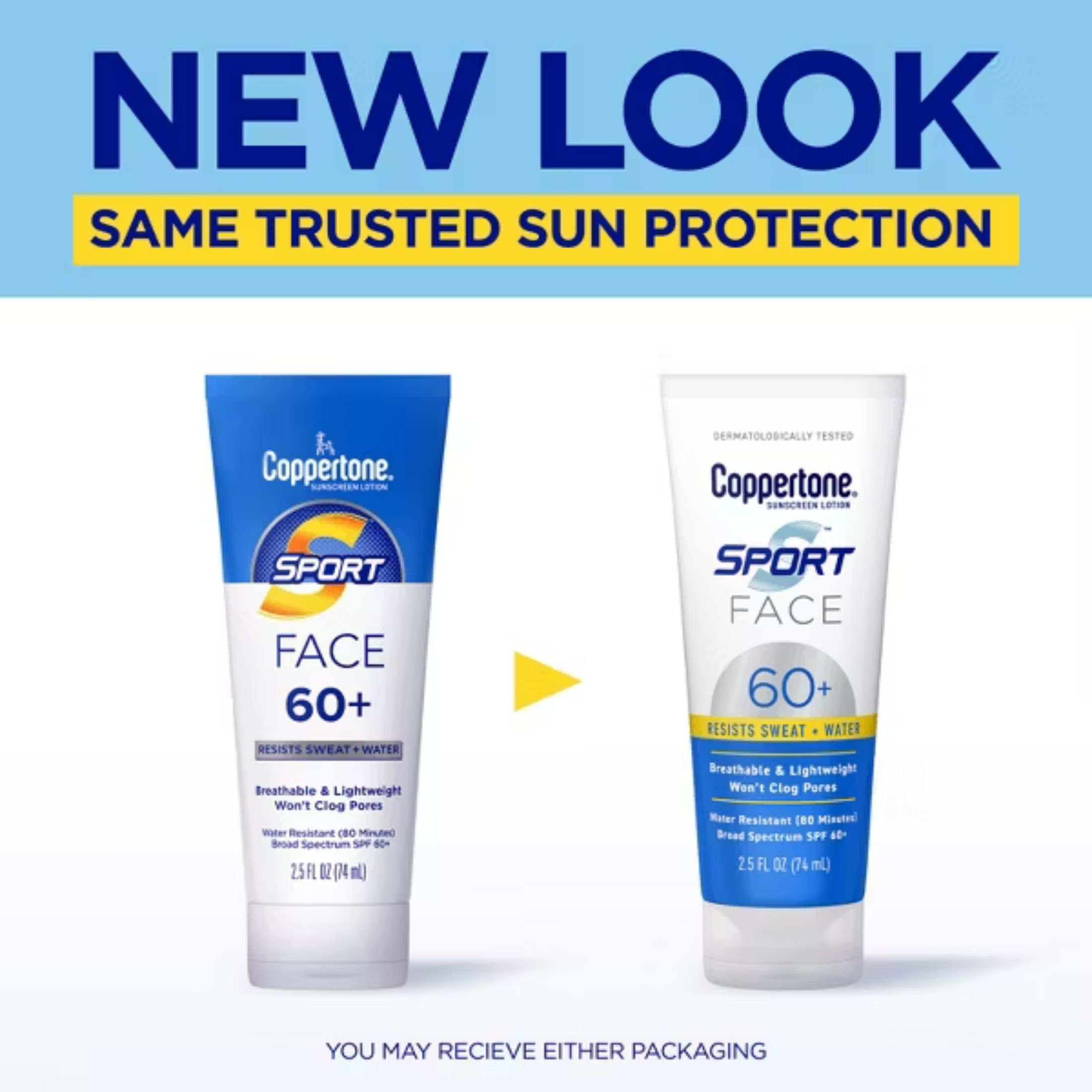 Coppertone Sport Face Sunscreen Lotion - SPF 60+, 2.5 Fl Oz