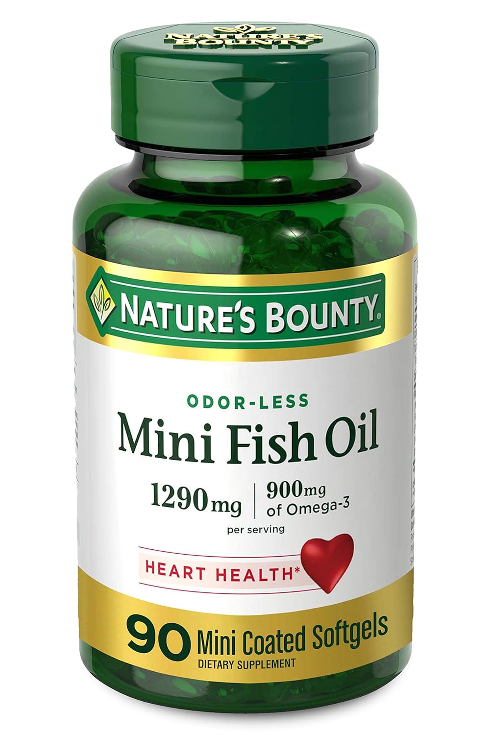 Nature's Bounty Fish Oil, Mini, 1290 Mg, Coated Softgels