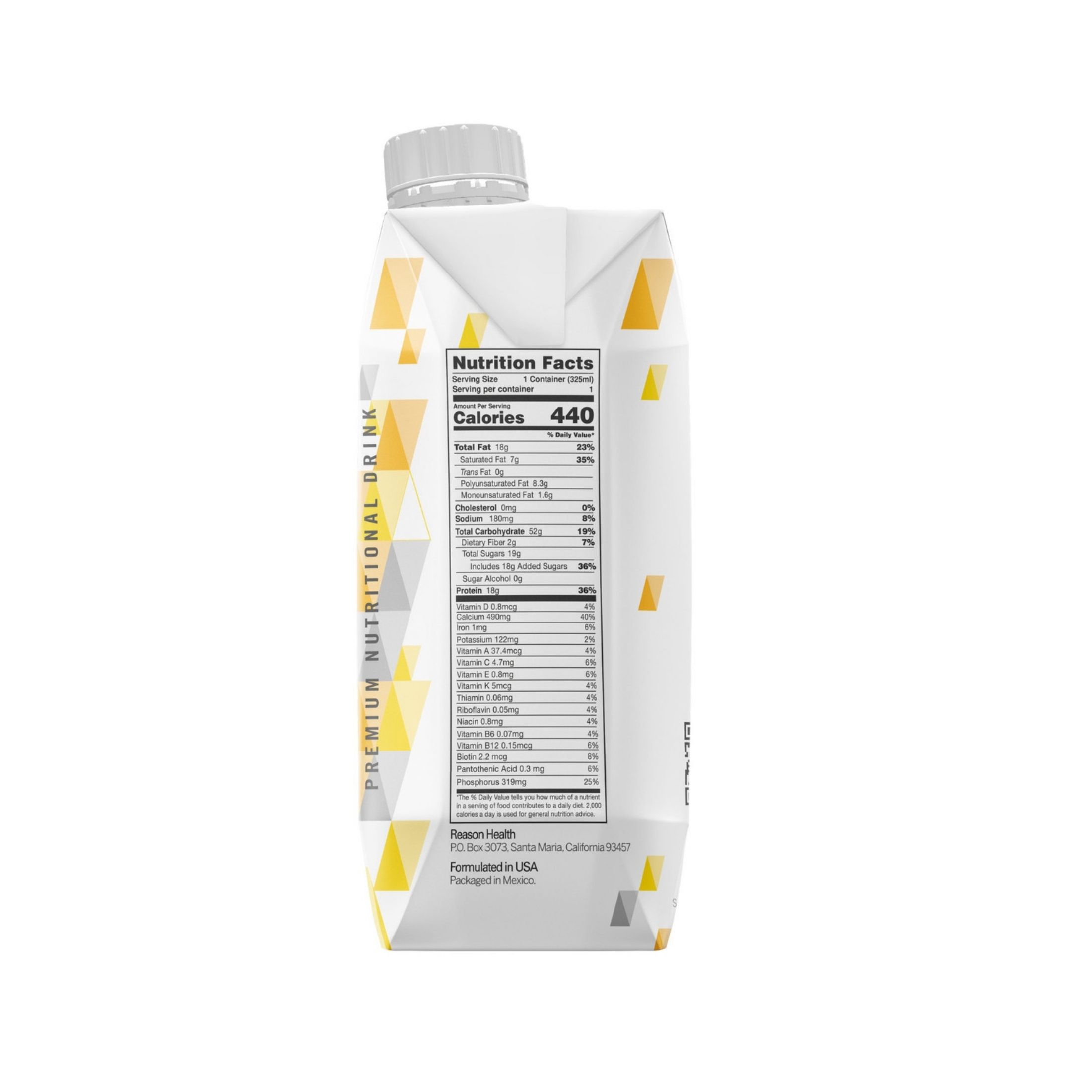 Reason Health Strawberry Premium Nutritional Drink, 11-ounce Carton