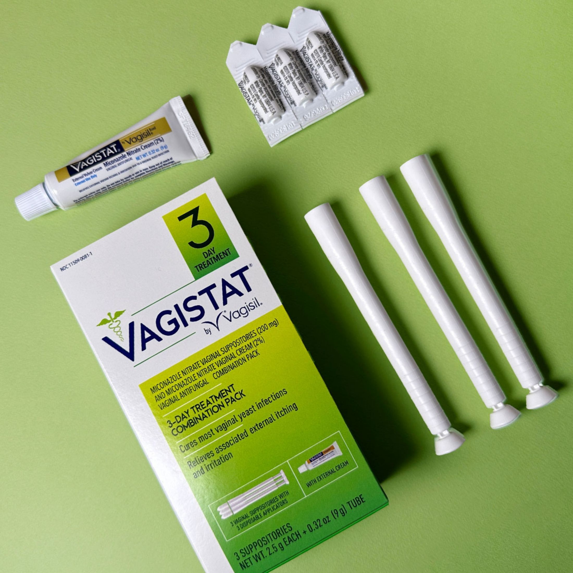 Vagistat Vaginal Antifungal, 3 Day Treatment, Combination Pack