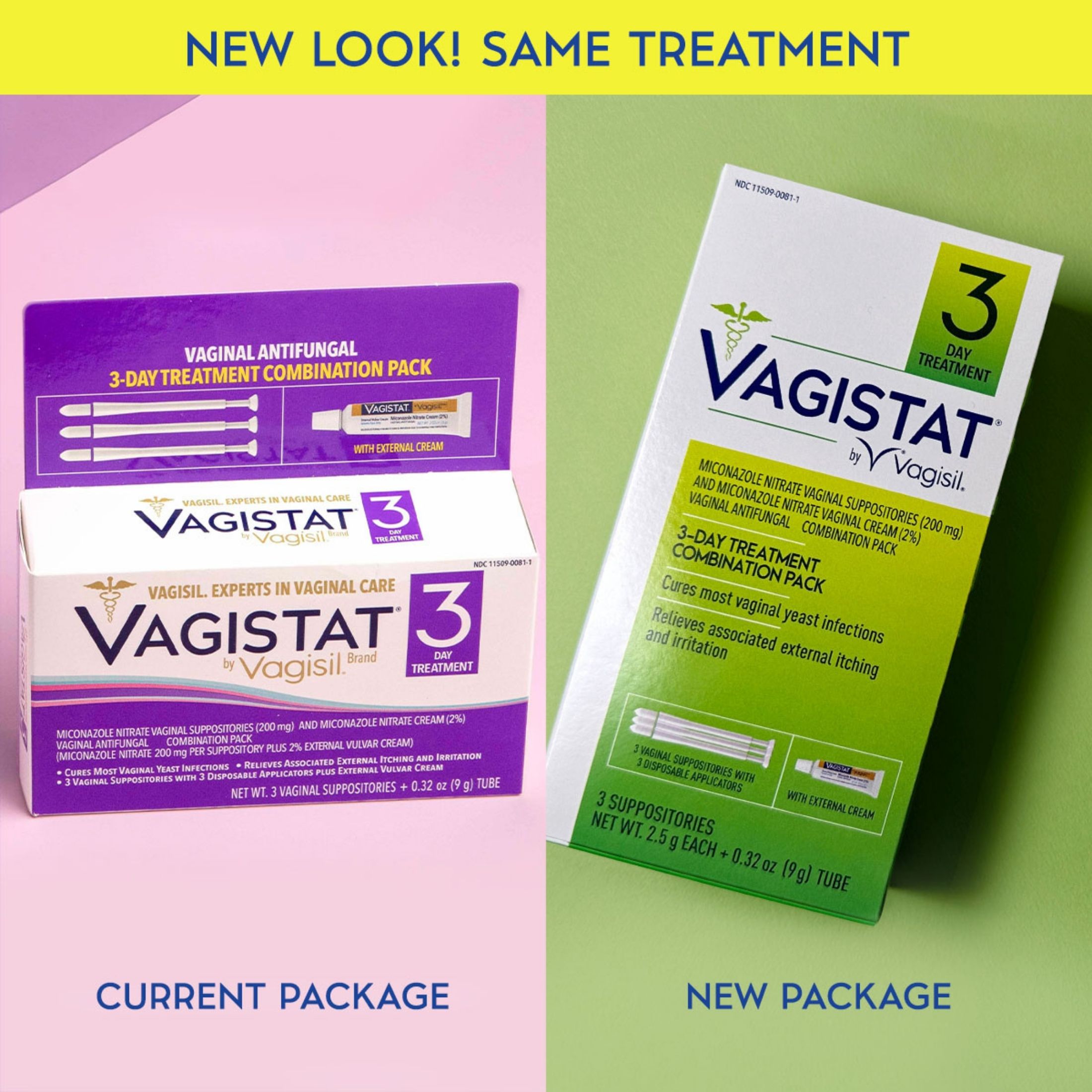 Vagistat Vaginal Antifungal, 3 Day Treatment, Combination Pack