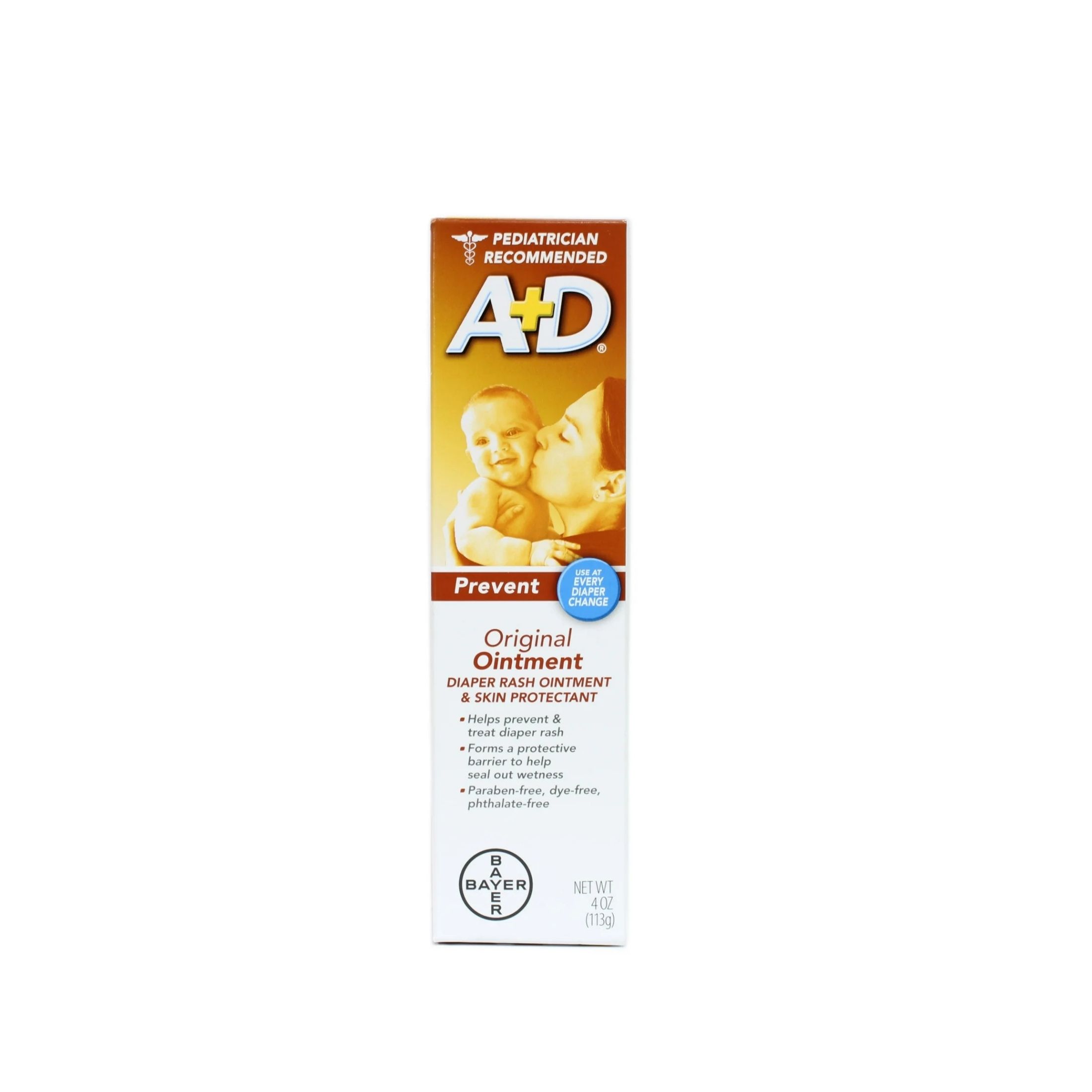 A+D Prevent Diaper Rash + Skin Protectant Original Ointment, 4 Oz