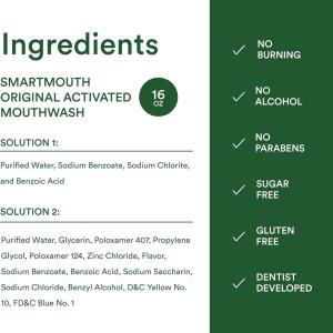 Smart Mouth Breath Rinse, Fresh Mint, Zinc Activated, Original
