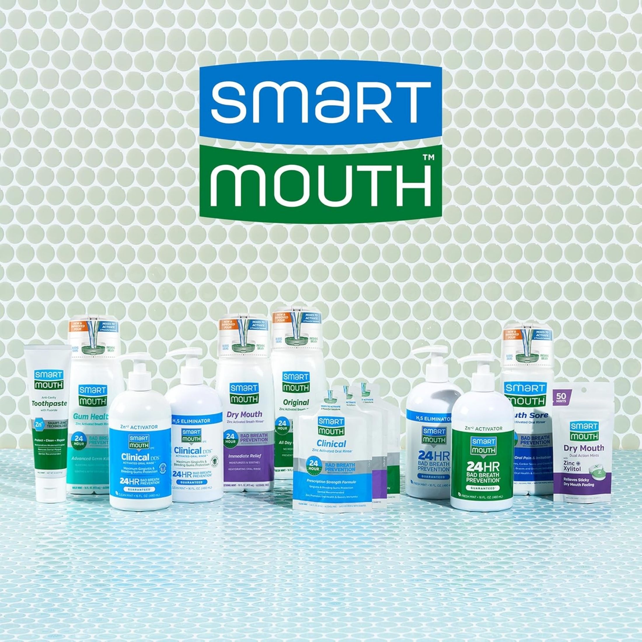 Smart Mouth Breath Rinse, Fresh Mint, Zinc Activated, Original
