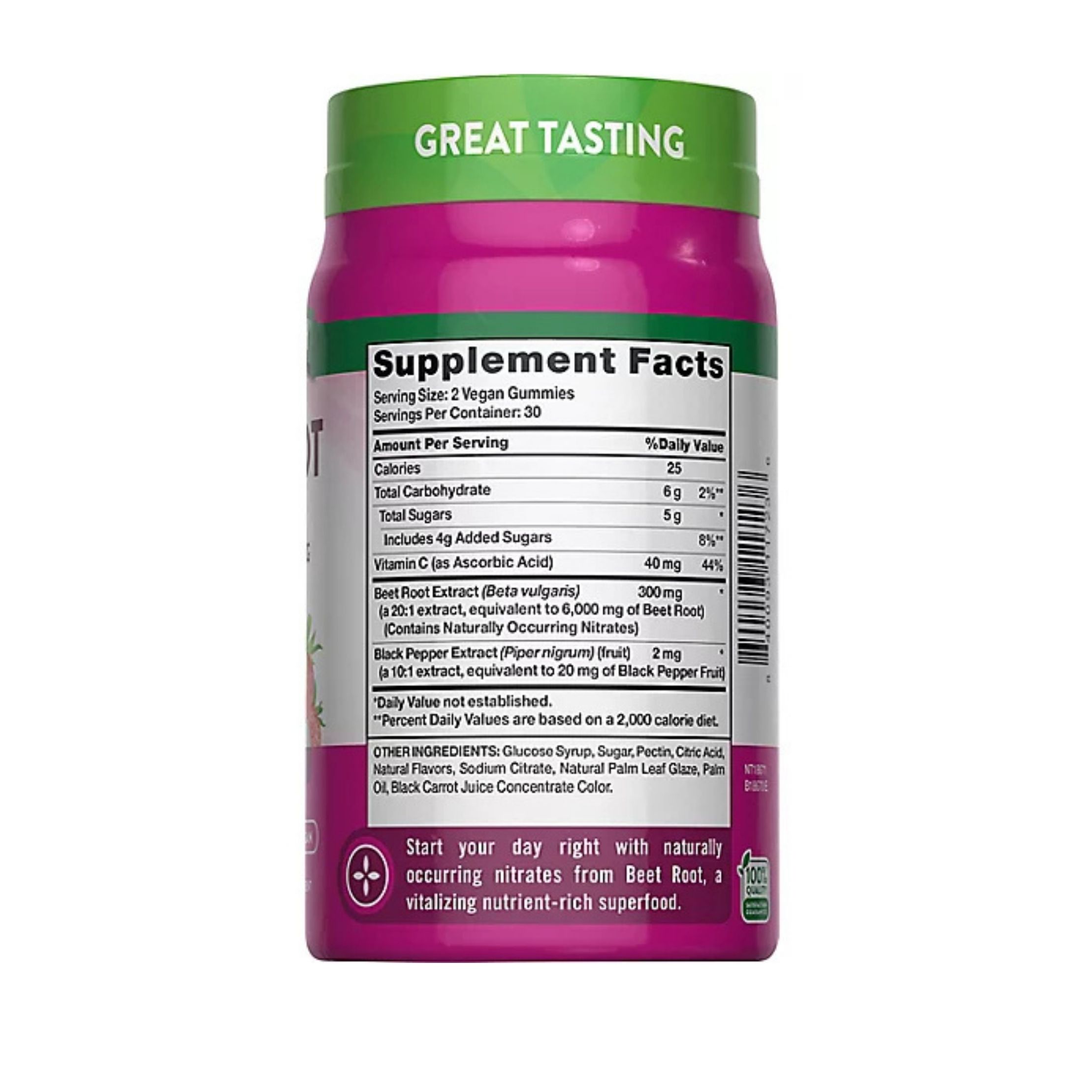 Nature's Truth Beet Root + Black Pepper, Vegan, Super Food, Gummies, Natural Strawberry Flavor