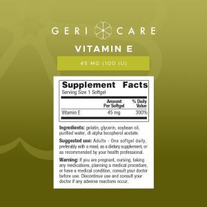 Sunmark Geri-Care Vitamin E Supplement Count Of 100