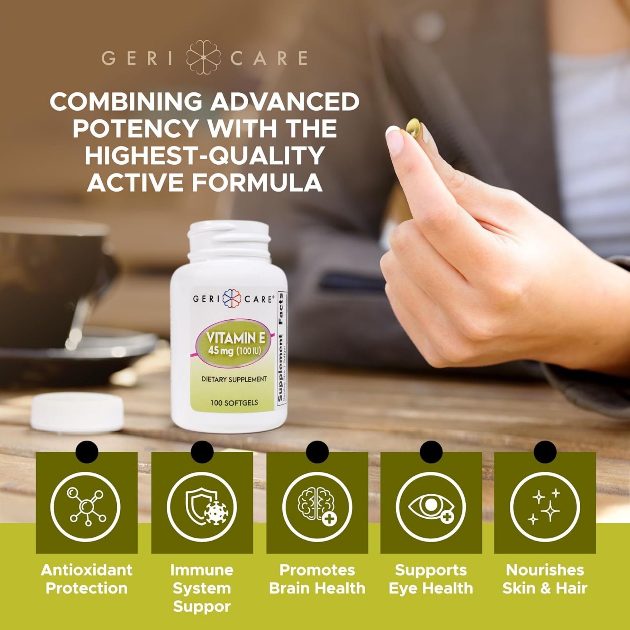 Sunmark Geri-Care Vitamin E Supplement Count Of 100