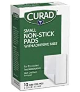 Curad Non Stick Pads, With Adhesive Tabs