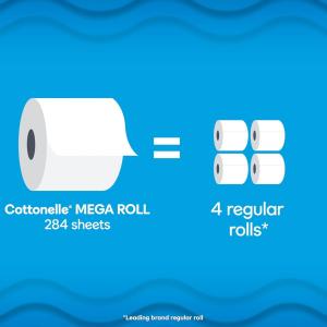 Cottonelle Ultra Clean Toilet Paper, 4 Mega Rolls