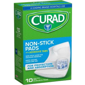 Curad Non-Stick Pads With Adhesive Tabs 3 X 4 In