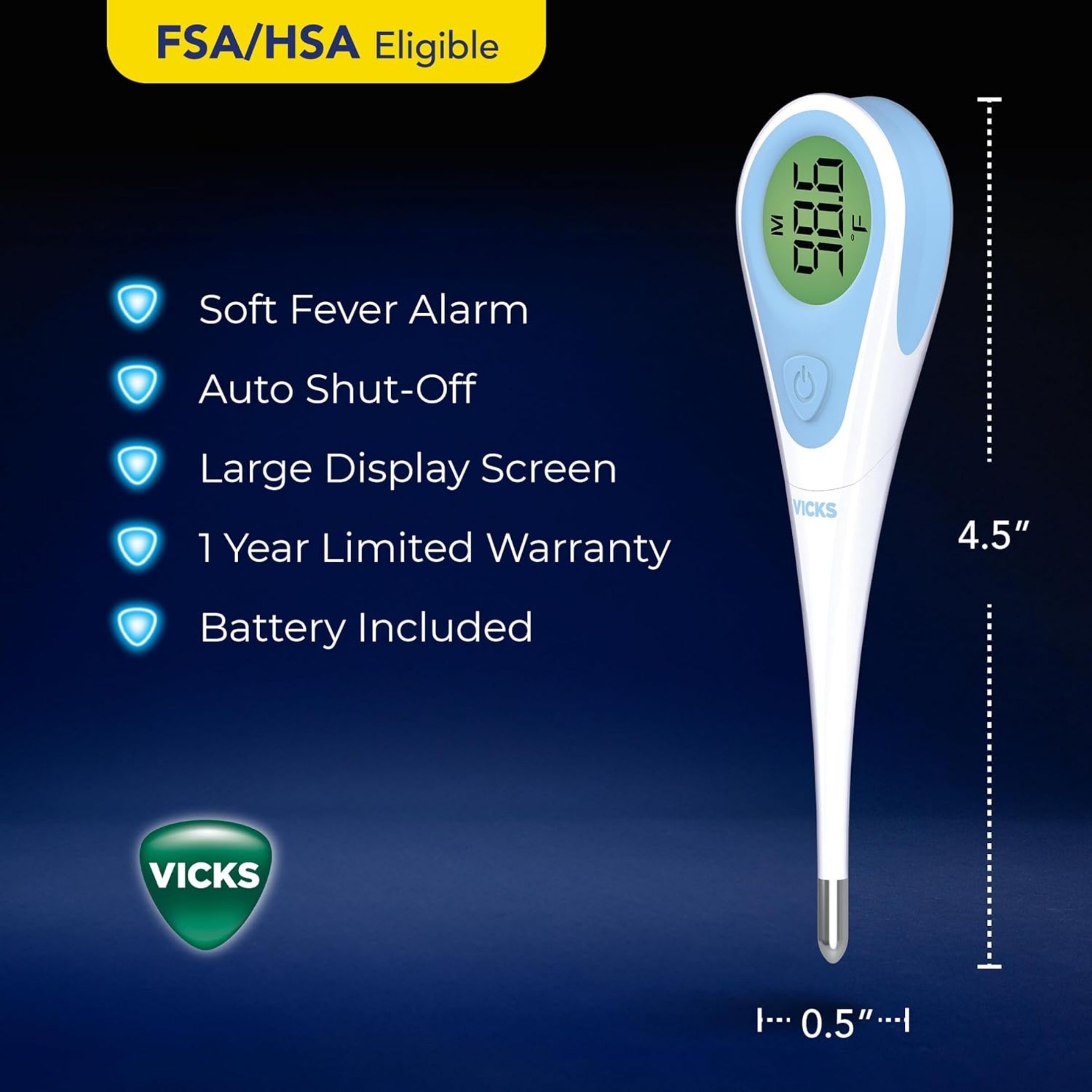 Vicks SpeedRead Digital Thermometer - White
