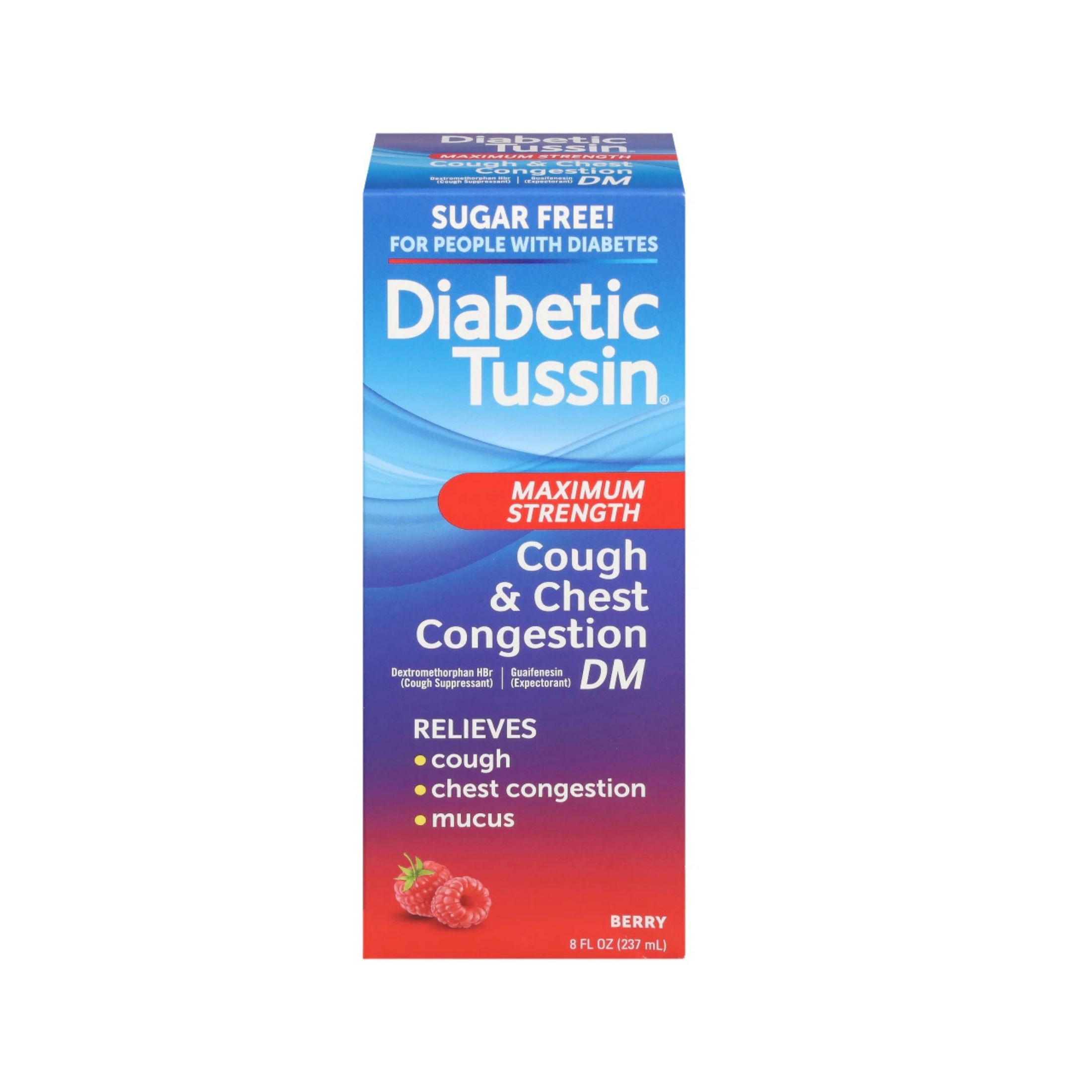 Diabetic Tussin Maximum Strength Cough & Chest Congestion DM Berry