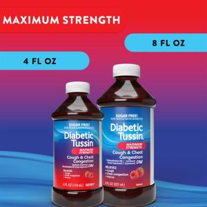 Diabetic Tussin Maximum Strength Cough & Chest Congestion DM Berry