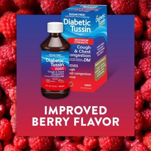 Diabetic Tussin Maximum Strength Cough & Chest Congestion DM Berry