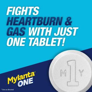 Mylanta Antacid+Anti Gas, Tablets, Lemon Mint