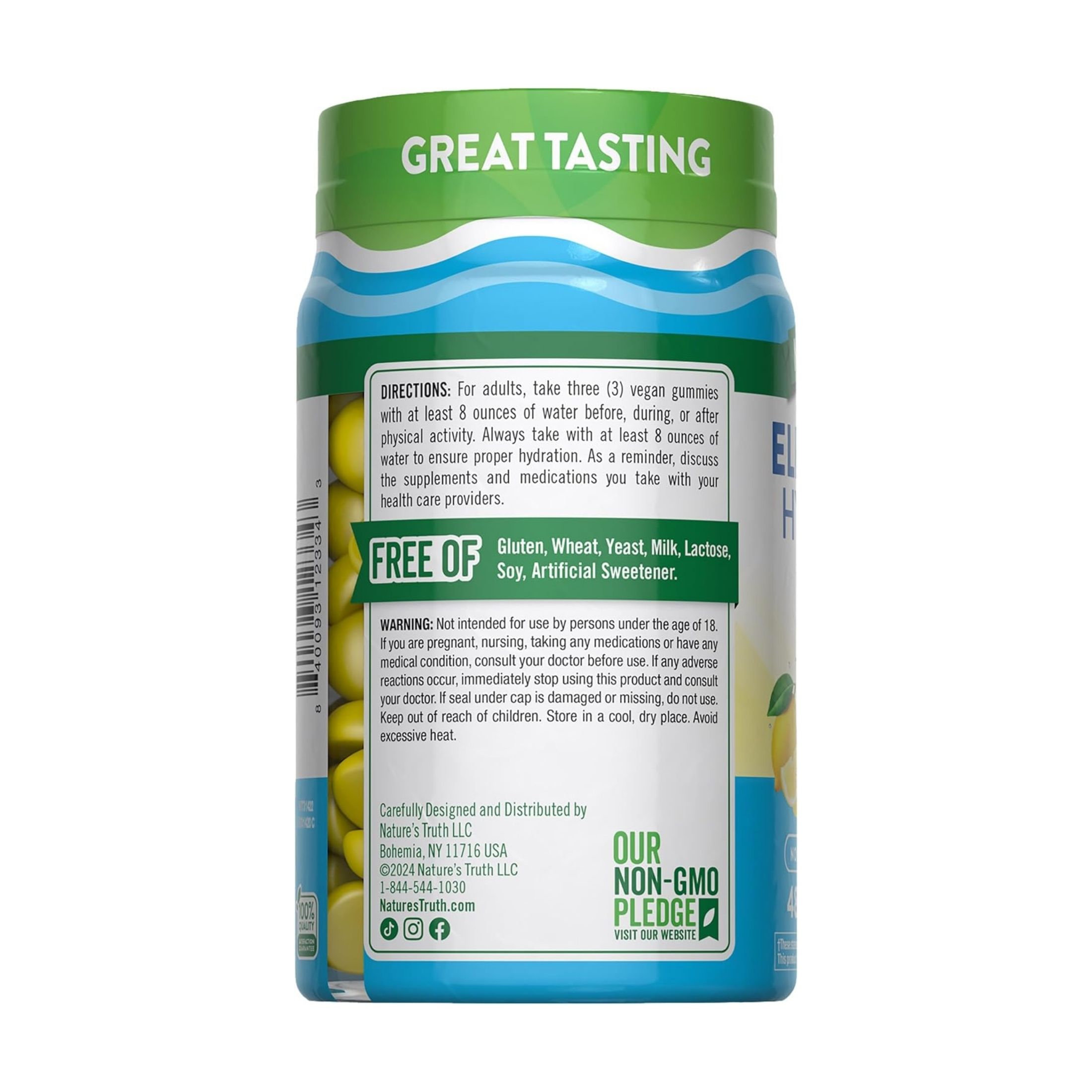 Nature's Truth Electrolyte Hydration Gummies Lemon