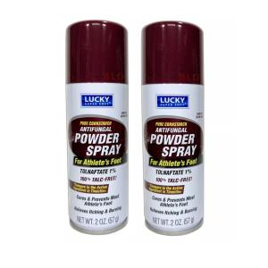 Lucky Super Soft Foot Powder Spray Antifungal 2oz /12