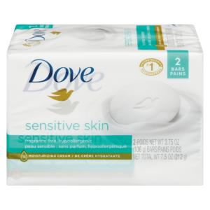 Dove Beauty Bar Sensitive Skin Fragrance Free 2PK 4oz Bars