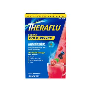 Theraflu Cold Relief, Severe, Packets, Berry Burst Flavor