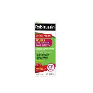 Robitussin Syrup Cough Cold + Flu, Maximum Strength, Severe, Multi Symptom 4 Fl Oz