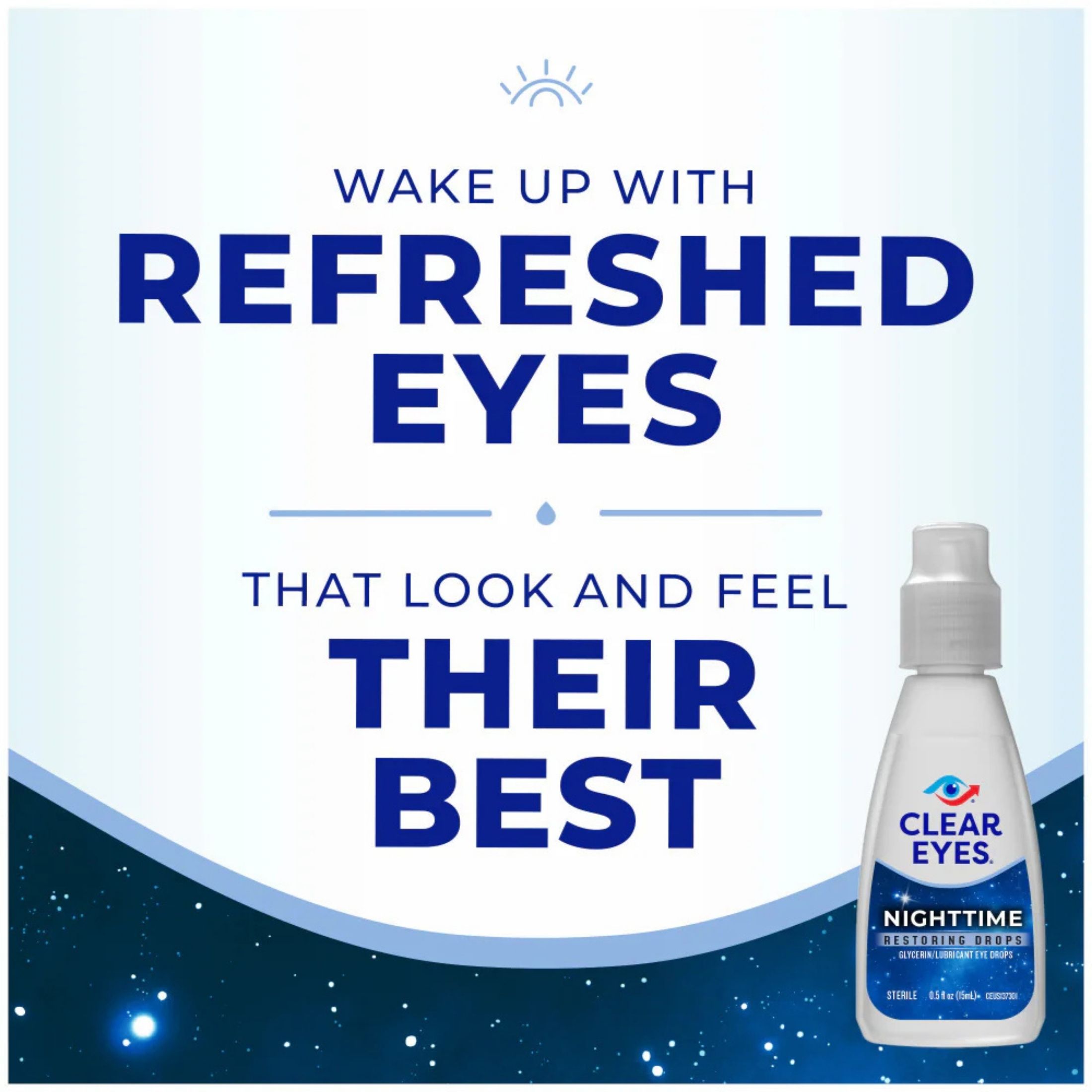 Clear Eyes Eye Drops, Glycerin/Lubricant, Nighttime