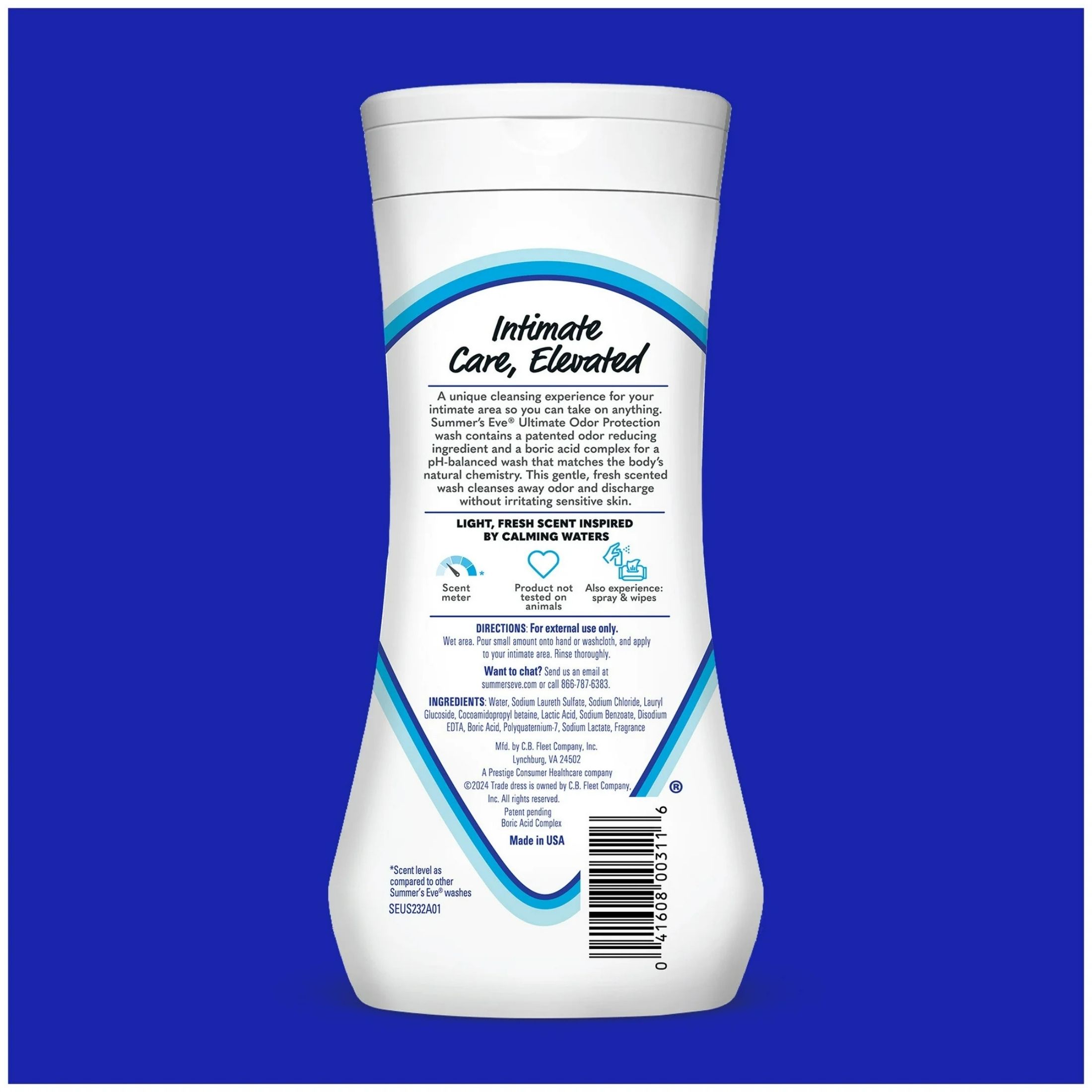 Summer's Eve Daily Refreshing Wash, Odor Protection, Ultimate 15 Fl Oz