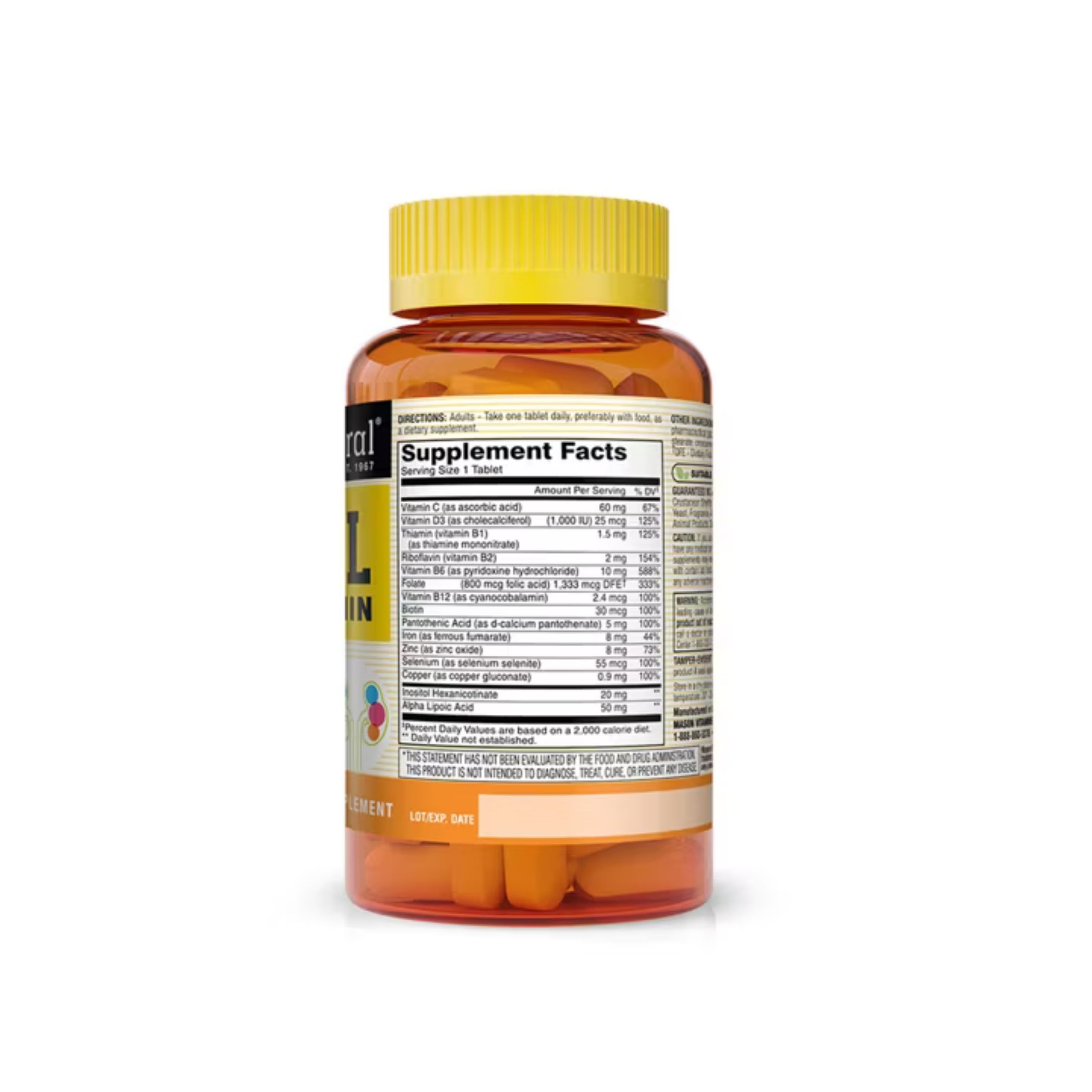 Mason Natural Renal Multivitamin - Suitable For Vegetarians, 100 Caplets